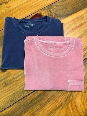 Vineyard Vines Lot of 2 Men’s Garment-Dyed Surf Pocket Tee, XL